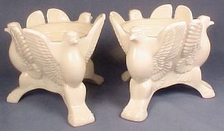 Shell Pink Eagle Candleholders