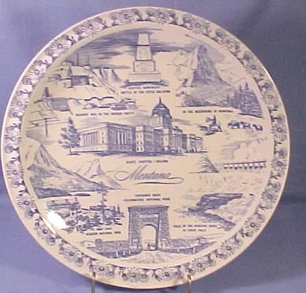 Vernon Kilns Montana State Plate