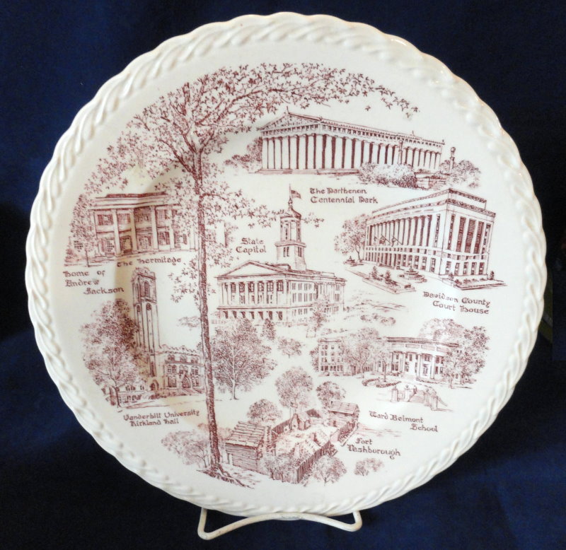 Vernon Kilns Souvenir Plate - Nashville, Tennessee