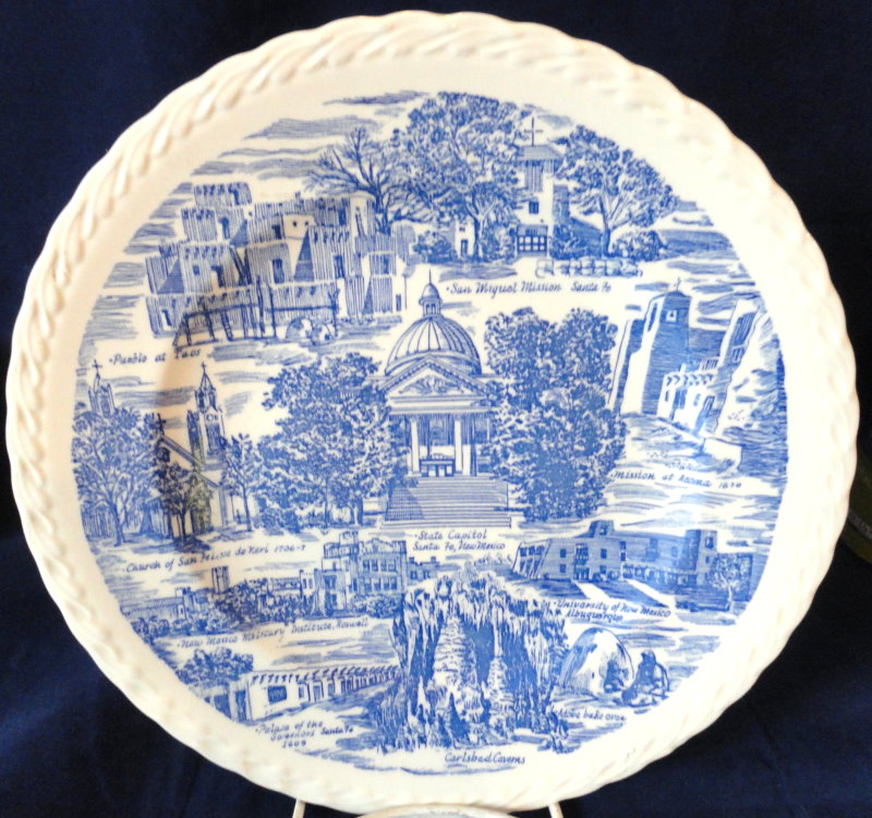 Vernon Kilns Souvenir Plate - New Mexico