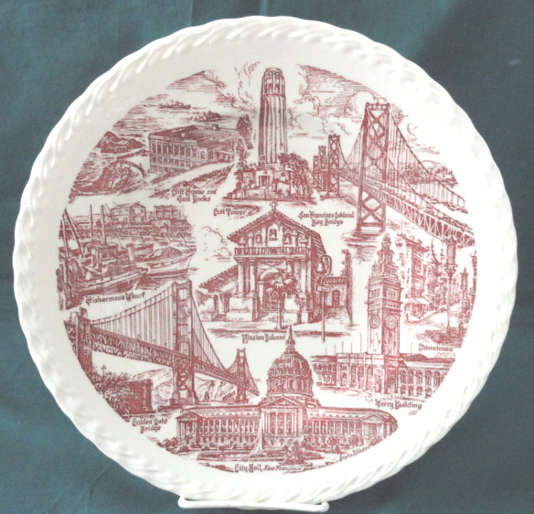 >Vernon Kilns San Francisco Plate