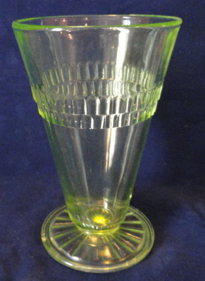 ROSE CAMEO GREEN 10-OUNCE CONE-SHAPED FOOTED TUMBLER by BELMONT TUMBLER CO.! 