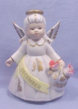 Lefton Bisque Birthday Angel #6800 - December