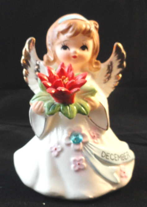 Lefton Jeweled Birthday Angel #6224 - December