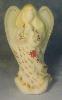 Fenton Radiant Angel With Poinsettia Glow Decoration