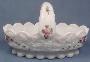Westmoreland Oval Basket Paneled Grape w Roses & Bows