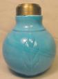Atterbury Blue Opaque Woven Panel Jar or Lamp Base