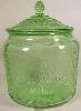 Royal Lace Green Cookie Jar With Lid