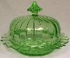 Sierra Pinwheel Green Butter Dish 