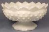 Fenton Milk Glass Hobnail Candle Bowl