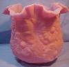 Fenton Rose Satin Poppy Vase