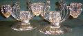 Heisey Crystolite Winged Candlesticks 3-Lite Pair