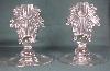 Fostoria Pair of Flame Crystal Candlesticks