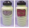 1930s Era Jadite Beehive Cloves Spice Jar w Original Label