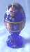 Fenton 1998 Egg in Cobalt Blue w Apple Design