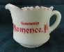 Gold Trimmed Custard Gl Souvenir Cup Momence Illinois