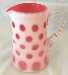 Fenton Coin Dot 4" Cream Pitcher in Cranberry Opalescent