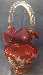 Fenton Cranberry 1995 Legacy Basket Signed Bill Fenton