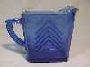 Chevron Cobalt Blue Cream Pitcher