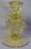 Fostoria Baroque Topaz Candlestick - Pair