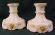 Westmoreland Candlesticks Paneled Grape w 22K Gold