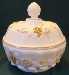 Westmoreland Paneled Grape Puff Box w Lid in 22K Gold Dec