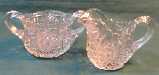 Early American Pressed Glass Oval Star Sugar and Cramer