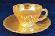 Fire King Demitasse Cup & Saucer in Lustre "Shell"
