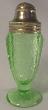 Depression Glass - Poinsettia (Floral) Green Footed Shaker