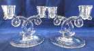 Heisey Lariat Double Candlesticks - Pair 