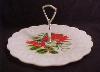 Westmoreland Paneled Grape Sandwich Tray w Holly Decoration