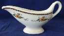 Syracuse Sauce Boat with Orange Flower and Checked Border