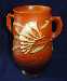 Roseville Freesia 7-1/4" Vase 120-7 Brown Background