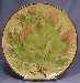 German Majolica 7-1/2" Inch Plate w Leaf Design