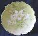 German Bavarian 8" Plate W Embossed Lilies & Gold 