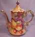 Lefton Brown Heritage Fruit Coffee Pot 