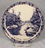 Adams Staffordshire Blue Transfer Plate, Wisconsin