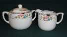 Noritake Demitasse Size Creamer & Sugar with Floral Design