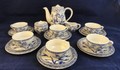 Early Child's Oriental 21-pc. Teaset - Blue Willow Type 
