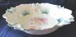 Rs Prussia 9-1/2" Bowl Iris Mold w Rose Design