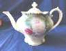 Rs Prussia Teapot with Rose Design w Gold Highlights