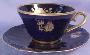 Bareuther Demitasse Cup & Saucer Cobalt w Gold Design