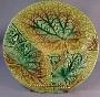 Majolica Overlapping Begonia Leaves Plate