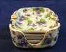 Lefton Violet Chintz Coffee set of Four Nesting Ashtrays