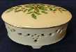 Lenox Oval Holiday Trinket Box W Retliculated Sides