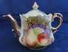 Lefton Green Heritage Fruit Mini or Individual Teapot