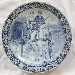 Boch Delft 15-3/8" Charger - Couple in Horse-drawn Cart