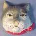 Stringholder - 1960s Unmarked Gray & White Cat 