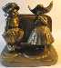 Frankart Metal Dutch Boy & Girl Bookends w Bronze Finish  