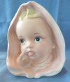 6" Head Vase - Enesco Baby Girl Wrapped in Pink Blanket